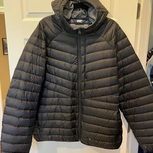 Lands' End Men's Black Puffer Jacket